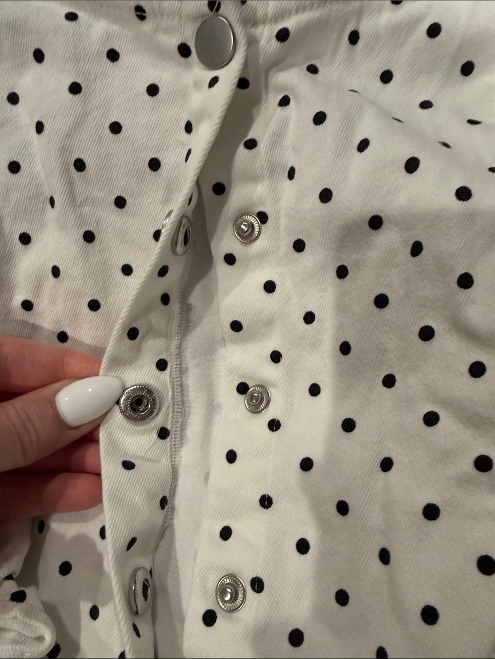 Flying Tomato White Polka Dot Ruffle Romper - Picture 5 of 5